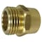 Landscapers Select Hose to Pipe Connector, 3/4 x 3/4, MHT x FIP, Brass, Brass, For: Garden Hose PMB-468-3L - alternate 1