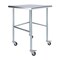 Amgood 30in D x 30in L Stainless Steel Open Base Table, 3in Casters AMG WT-3030-RCB-WHEELS-Z - alternate 1