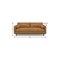 Homeroots 89" Sienna Leather Sofa With Brown Legs 640973 - alternate 4