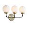 Jonathan Y Caleb 22" 3-Light Contemporary Transitional Iron/Glass LED Vanity Light, Brass Gold/Black/White JYL9058B - alternate 9