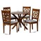 Baxton Studio Sadie Modern Grey and Walnut Brown Wood 5-Piece Dining Set 254-9876-10891-ZORO - alternate 8
