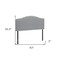Homeroots Gray Faux Leather Upholstered Arched Queen Headboard With Nail Head Trim 490192 - alternate 3