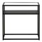 Homeroots 24" Black And Clear Glass And Steel End Table With Shelf 544194 - alternate 4