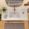 Whitehaus Collection 49 in Countertop Vanity Sink with Integrated Rectangular Bowl, Single Faucet Drilling and Overflow WHCS4922-1H - alternate 4