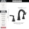 Delta Broadmoor Two Handle Widespread Pulldown Bathroom Faucet 35765LF-BLPD - alternate 7
