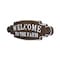 Homeroots Welcome To The Farm Lacquered Black And White Metal Wall Art 379842 - alternate 2