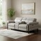 Homeroots 90in Light Gray and Black Italian Leather Power Reclining Loveseat With Storage 720566 - alternate 5