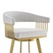 Armen Living Chelsea 30in Swivel Bar Stool with Gold Brushed Stainless Steel and Silver Fabric LCCSBABGLSI30 - alternate 6