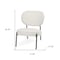 Homeroots 21" Cream and Black Boucle and Metal Lounge Chair 606003 - alternate 2