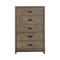 Homeroots 32" Gray Solid Wood Five Drawer Chest 524113 - alternate 4