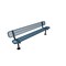 Mytcoat 8ft Outdoor Bench with Back, Surface Mount, Light Blue, Expanded Metal, Textured Coating 804200 - alternate 1