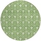 Homeroots 8' Green And Light Green Round Geometric Washable Indoor Outdoor Area Rug 596023 - alternate 5