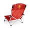Picnic Time Family Of Brands NCAA USC Trojans Tranquility Beach Chair with Carry Bag - Low Beach Chair for AdultsRed 792-00-100-094-0 - alternate 1