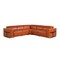 Homeroots Camel Italian Leather Modular L Shaped Five Piece Corner Sectional 534858 - alternate 1