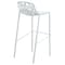 Leisuremod Devon Mid-Century Modern Aluminum Bar Stool with Powder Coated Frame and Footrest, White DB31W - alternate 7