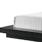 Homeroots Black and Gray Wood And Faux Leather King Bed Frame With Attached Nightstands 486267 - alternate 4