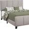 Homeroots Gray and Black Tufted Linen Queen Bed Frame 490196 - alternate 4