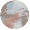 Homeroots 8' Taupe Copper And Ivory Round Abstract Washable Indoor Outdoor Area Rug 618498 - alternate 3
