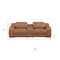 Homeroots 89in Cognac and Silver Italian Leather Power Reclining Loveseat With Storage 633759 - alternate 4