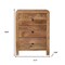 Homeroots 24" Beige Solid Wood Three Drawer Nightstand 651499 - alternate 10