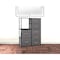 Homeroots 34" Gray and Black Steel and Fabric Seven Drawer Chest 484693 - alternate 2