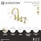 Kingston Brass Bridge Kitchen Faucet with Brass Sprayer, Brushed Brass KS8267CTLBS - alternate 4