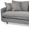 Homeroots 84" Gray Fabric Sofa With Brown Legs 606783 - alternate 3