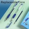 Deli Gel Pen 0.5mm, Blue Ink, Capped, Soft Grip, 12PK E6600S - alternate 4