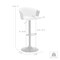 Armen Living Lydia Adjustable Walnut Wood Bar Stool in Cream Faux Leather with Black Metal LCLYBAWACR - alternate 6