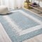 Jonathan Y Scandi Minimalist Border Aqua/Ivory 3 ft. x 5 ft. Indoor/Outdoor Area Rug SMB118A-3 - alternate 5