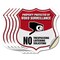 Signmission Video Surveillance Shield Sign Property, 4 inch X 4 inch, Vinyl Decal, 5PK SHI-D-5PACK-4-472 - alternate 1