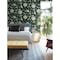 York Wallcoverings Dahlia Blooms Green and Blue Metallic Wallpaper GO8236 - alternate 4