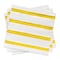 Smarty Had A Party White with Gold Stripes Paper BeverageCocktail Napkins 600 Napkins, 600PK 3295-CASE - alternate 6