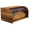 Megachef Acacia Wood Bread Box with Sliding Plastic Lid 750122131M - alternate 1
