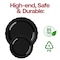 Smarty Had A Party 10" Black Vintage Rim Round Disposable Plastic Dinner Plates (120 Plates), 120PK 860B-CASE - alternate 6