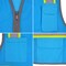 Dome75 Hi-Vis Safety Vest 4X/5X Class Non-ANSI/Enhanced Visibility , Zipper 6 Pockets, 2 Mic Tab DV2183 - alternate 4