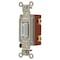 Hubbell Heavy Duty Locking Toggle Switches, 20A 120/277V AC, Single Pole, Back/Side Wired HBL1221LW - alternate 1