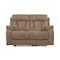 Homeroots 63" Beige Leather Match Recliner 329384 - alternate 1