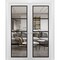 Sartodoors Solid French Double Doors Clear Glass, Lucia 2466 White Silk and Aluminum Strips, Wood Solid Panel LUCIA2466DD-WS-48 x 96 (2* 24x96)-Butterfly - alternate 1