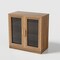 Homeroots 31" Natural And Clear Glass Door Accent Cabinet With Three Shelves 564864 - alternate 9