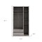 Homeroots Two Piece Gray Solid and Manufactured Wood Bedroom Set 662338 - alternate 4
