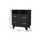 Homeroots 32" Black Manufactured Wood Two Drawer Dresser 477814 - alternate 3