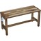 Homeroots 34" Natural Teak Rectangular Shower Bench With Shelf 376746 - alternate 3