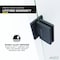 Anzzi Passion Series 24 in. x 70 in. H Hinged Frameless Shower Door in Gunmetal with Tsunami Guard Tempered Glass and Handle SD-AZ8075-01GB - alternate 6