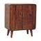 Homeroots 26in Brown Solid Wood Accent Cabinet With Two Doors 654285 - alternate 8