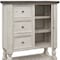 Homeroots 39" Gray and Ivory Solid Wood Three Drawer Chest 524568 - alternate 6