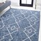 Jonathan Y Carwa Tribal Diamond Trellis Blue/Ivory 3 ft. x 5 ft. Indoor/Outdoor Area Rug SMB128C-3 - alternate 3