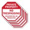 Signmission Private Property No Trespassing Vio, 10 inch X 10 inch, Aluminum Metal Signs, 5PK OC-A-5Pack-10-94 - alternate 1