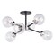Vaxcel Orbit 25-in W Nickel Industrial Sputnik Semi Flush Mount Ceiling Light Clear Glass C0132 - alternate 1