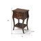 Homeroots 28" Brown One Drawer Solid Wood Nightstand 388904 - alternate 6